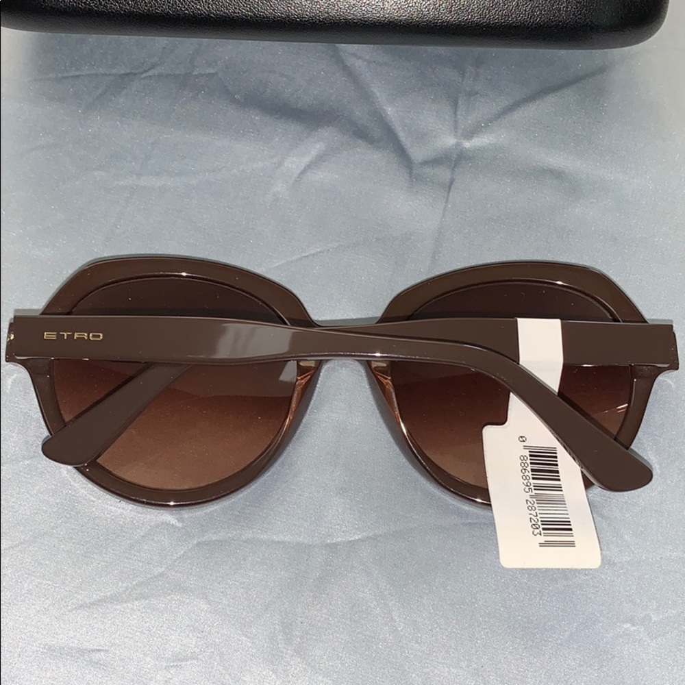NWT ETRO Orange Paisley W/case sunglasses - Picture 2 of 12